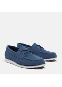 Sneaker Timberland "GRAFTON BAY LACE UP SHOE", Herren, Gr. 45, dk blu suede, Leder, Schuhe Sneaker