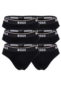 Slip BOSS "Slip Briefs 3P Power 6er Pack", Herren, Gr. M, schwarz, Obermaterial: 95% Baumwolle CO. 5% Elasthan EL., Unterhosen Slip