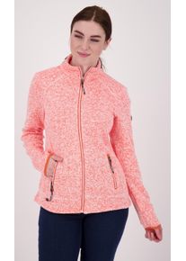 Strickfleecejacke DEPROC Active "KIRKVALE X WOMEN", Damen, Gr. 46 (L), orange, 100% Polyester, bequem, gerader Abschluss mit Gummizug, Jacken Strickfleecejacke, auch in Gro&szlig;en Gr&ouml;&szlig;en erh&auml;ltlich