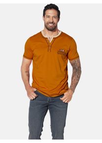 T-Shirt Jan Vanderstorm "T-Shirt HAFTOR", Herren, Gr. XXXL, orange, Obermaterial: 100% Baumwolle CO., comfort fit normal, Serafino, Shirts T-Shirt