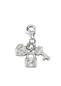 Adelia&acute;s Kettenanh&auml;nger ADELIA&acute;S "925 Silber Charms Anh&auml;nger mit Zirkonia", silber, Schmuckanh&auml;nger, Damen, Silber 925 (Sterlingsilber), Kettenanh&auml;nger