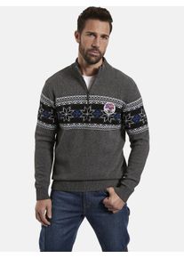 Troyer Jan Vanderstorm "Pullover EERU", Herren, Gr. 4XL, grau (dunkelgrau), Obermaterial: 55% Polyacryl PAN. 45% Baumwolle CO., Pullover Troyer