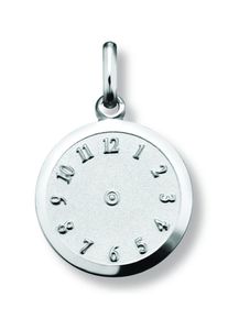 Kettenanh&auml;nger ONE ELEMENT "Geburtsuhr Anh&auml;nger aus 925 Silber &Oslash; 12,5 mm", silber, Schmuckanh&auml;nger, Damen, Silber 925 (Sterlingsilber), Kettenanh&auml;nger