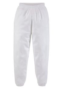 Sweathose Fruit of the Loom, Herren, Gr. S (44/46), N-Gr, wei&szlig;, angeraute Sweatware, Obermaterial: 60% Baumwolle, 40% Polyester, unifarben, bequem lang, Hosen Sweathose, aus Baumwollmischung