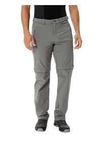 Outdoorhose Vaude "MEN'S FARLEY STRETCH T-ZIP PANTS III", Herren, Gr. 52, N-Gr, grau (stone grau), Obermaterial: 89% Polyamid, 11% Elasthan, Hosen Outdoorhose, mit Ges&auml;&szlig;tasche und Eingrifftaschen, mit Rei&szlig;verschluss-Applikationen