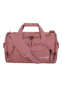 Reisetasche Travelite "KICK OFF, verschiedene Gr&ouml;&szlig;en und Farben", Damen, Gr. B/H/T: 40cm x 23cm x 25cm, rosa (rose), Polyester, unifarben, Taschen Reisetasche, Reisegep&auml;ck Sporttasche Freizeittasche mit Aufsteckfunktion