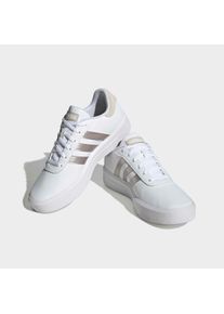 Sneaker adidas Sportswear "COURT PLATFORM", Damen, Gr. 38,5, wei&szlig; (cloud wei&szlig;, champagne metallic, aluminium), Synthetik, Schuhe Sneaker