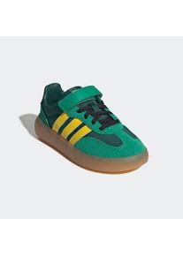 Sneaker adidas Sportswear "BARREDA DECODE KIDS", Damen, Gr. 33, collegiate gr&uuml;n, gelb, court gr&uuml;n, Leder, Textil, Schuhe Sneaker, mit Klettverschluss, f&uuml;r Kinder & Jugendliche