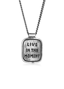 Lange Kette HAZE & GLORY "Halskette Dog Tag Gravur - The Moment 925 Silber" Gr. 68, silber, Halsketten, Herren, Silber 925 (Sterlingsilber), Lange Kette