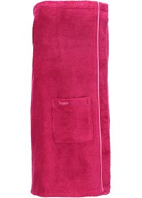 Kilt Vossen "Livina, ideal f&uuml;r Sauna & Spa", lila (cranberry), L:80cm, Wirkfrottier, Hausm&auml;ntel, Kilt