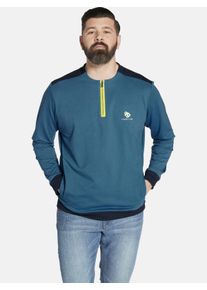 Sweatshirt CHARLES COLBY "Sweatshirt EARL TORIN", Herren, Gr. XL, blau, Obermaterial: 58% Baumwolle CO. 42% Polyester COOLMAX PES(Coolmax)., Sweatshirts Sweatshirt