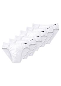 Slip Schiesser "Slip 6er Pack", Herren, Gr. S, wei&szlig;, Obermaterial: 95% Baumwolle CO. 5% Elasthan EL., Unterhosen Slip