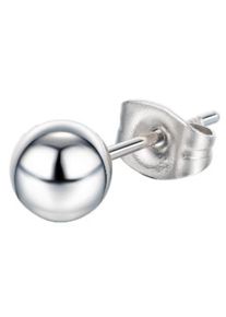 Single-Ohrstecker Firetti "Schmuck Geschenk Ohrschmuck einzeln Classic", silber (edelstahlfarben), Ohrringe, Damen, 6mm, Edelstahl, Single-Ohrstecker