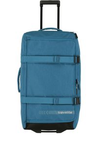 Weichgep&auml;ck-Trolley Travelite "KICK OFF Reisetasche mit Rollen", Damen, Gr. B/H/T: 68cm x 37cm x 26cm 65 l, blau (petrol), Polyester, unifarben, Koffer Weichgep&auml;ck-Trolley, gro&szlig;e Reise- und Freizeittasche &ndash; ideal als Reisegep&auml;ck