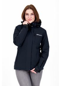 Winterjacke DEPROC Active "MONTREAL WOMEN", Damen, Gr. 36 (S), blau (schwarz navy), 96% Polyester; 4% Elasthan, Windstopperb&uuml;ndchen mit Daumenl&ouml;chern,mit Schneefang,mit verstellbarem Klettverschluss, Jacken Winterjacke, auch in Gro&szlig;en Gr&ouml;&szlig;en erh&auml;ltlich