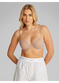 B&uuml;gel-BH "LL FULL COVERAGE", Damen, Gr. 85, Cup D, beige (cedar), Obermaterial: 79% Polyamid, 21% Elasthan, Calvin Klein Underwear, unifarben, Basic, k&ouml;rpernah, BHs B&uuml;gel-BH, mit Logo an den Riemen