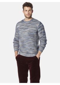 Rundhalspullover Babista "Pullover ALESSINO", Herren, Gr. L, blau (blau gemustert), Obermaterial: 75% Baumwolle CO. 25% Polyacryl PAN., Pullover Rundhalspullover