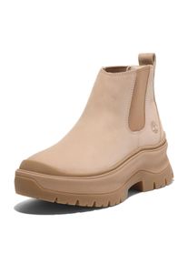 Chelseaboots Timberland "ROXIE LANEMID CHELSEA BOOT", Damen, Gr. 38, beige (light beige nubuck), Leder, Schuhe Chelseaboots, Stiefelette, Winterschuhe, Ankle Boots