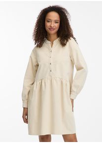 Midikleid Ragwear "MULL CORDY", Damen, Gr. XXL, N-Gr, ecru, Jersey, Obermaterial: 98% Baumwolle, 2% Elasthan, unifarben, regular fit ca. Mitte Knie, Rundhals, Kleider Midikleid, Sommerkleid