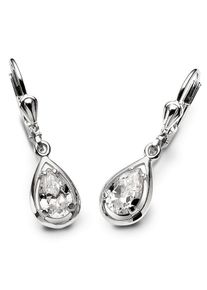 Paar Ohrh&auml;nger Amor "Tropfen", silber (silber, 925, kristallwei&szlig;), Ohrringe, Damen, Silber 925 (Sterlingsilber), Paar Ohrh&auml;nger, mit Zirkonia (synth.)