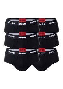 Slip Hugo "Slip 6er Pack", Herren, Gr. L, schwarz, Obermaterial: 95% Baumwolle CO. 5% Elasthan EL., Unterhosen Slip