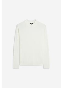 Strickpullover Cinque "CIGIANO", Herren, Gr. XL, wei&szlig;, Rippstrick, Obermaterial: 80% Viskose, 20% Polyamid, unifarben, regular fit h&uuml;ftlang, Rundhals, B&uuml;ndchen, Pullover Strickpullover, mit kleinem Stehkragen