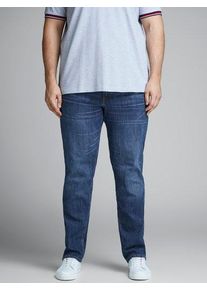 Jack & Jones PlusSize Slim-fit-Jeans "JJITIM JJORIGINAL AM 814 NOOS PLS", Herren, Gr. 48, L&auml;nge 34, blau (blau denim), Denim/Jeans, Obermaterial: 70% Baumwolle, 28% Polyester, 2% Elasthan, JACK & JONES PLUSSIZE, unifarben, slim fit, Jeans Slim-fit-Jeans