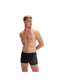 Badehose Speedo "Mens Medley Logo Aquashort", Herren, Gr. 3 (XS), N-Gr, schwarz (schwarz, grau), Obermaterial: 80% Nylon, 20% Elasthan, Badehosen Badehose