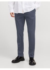 Jack & Jones Chinohose JACK & JONES "JPSTMARCO JJDAVE NOOS", Herren, Gr. 36, L&auml;nge 34, blau (navy blazer), Obermaterial: 98% Baumwolle, 2% Elasthan, unifarben, slim fit normal, Hosen Chinohose