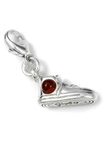 Kettenanh&auml;nger OSTSEE-SCHMUCK "- Sportschuh - Silber 925/000 - Bernstein" Gr. 26, silber (silber 925, silberfarben, wei&szlig;), Schmuckanh&auml;nger, Damen, Silber 925 (Sterlingsilber), Kettenanh&auml;nger