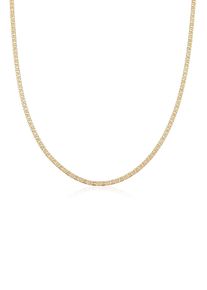 Kette ohne Anh&auml;nger Elli Premium "Halskette St&auml;bchenpanzerkette Modisch 925 Silber rhodiniert" Gr. 45, gold, Halsketten, Damen, ohne Stein, Silber 925 (Sterlingsilber), Kette ohne Anh&auml;nger