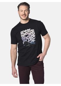 T-Shirt Jan Vanderstorm "T-Shirt RANSTEIN", Herren, Gr. L, schwarz, Obermaterial: 100% Baumwolle CO., comfort fit normal, Rundhals, Shirts T-Shirt