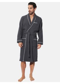 Hausanzug Babista "Bademantel CARAVON", Herren, Gr. XXL, grau (dunkelgrau), Obermaterial: 90% Baumwolle CO. 10% Polyester COOLMAX PES(Coolmax)., Homewear-Sets Hausanzug