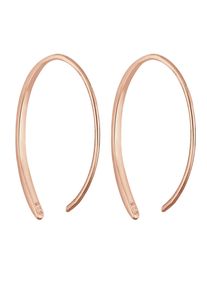 Paar Creolen Elli "Ohrringe Creole Geo Basic Trend 925 Silber" Gr. 23, rosa (rosegold), Ohrringe, Damen, ohne Stein, Silber 925 (Sterlingsilber), Paar Creolen