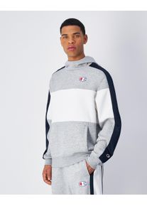 Kapuzensweatshirt Champion "Hooded Sweatshirt", Herren, Gr. S (44/46), grau (noxm, wht, nny), Obermaterial: 70% Baumwolle, 30% Polyester, Sweatshirts Kapuzensweatshirt