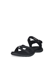 Trekkingsandale Ecco "Ecco OFFROAD ROAM W", Damen, Gr. 42, schwarz, Leder, Schuhe Trekkingsandale, Outdoorschuh, Sommerschuh, Freizeitsandale, mit Klettverschl&uuml;ssen