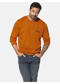 Sweatshirt Jan Vanderstorm "Sweatshirt FREYVARD", Herren, Gr. 4XL, orange, Obermaterial: 100% Baumwolle CO., Sweatshirts Sweatshirt