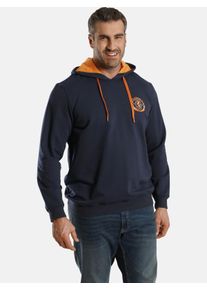 Kapuzensweatshirt CHARLES COLBY "Sweatshirt EARL TODD", Herren, Gr. XXL, blau (dunkelblau), Obermaterial: 100% Baumwolle CO., Sweatshirts Kapuzensweatshirt