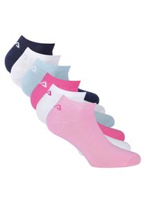 Sneakersocken Fila "Socken 6er Pack", Damen, Gr. 35-38, bunt (mehrfarbig), Obermaterial: 75% Baumwolle CO. 23% Polyester PES. 2% Elasthan EL., Socken Sneakersocken