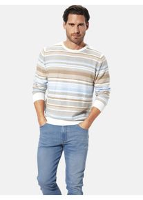 Strickpullover Babista "Pullover ULMIR", Herren, Gr. XL, blau (hellblau gestreift), Obermaterial: 100% Baumwolle CO., gestreift, normal, Rundhals, Pullover Strickpullover