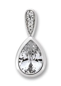 Kettenanh&auml;nger ONE ELEMENT "Zirkonia Anh&auml;nger aus 925 Silber", silber, Schmuckanh&auml;nger, Damen, mit Zirkonia, Silber 925 (Sterlingsilber), Kettenanh&auml;nger