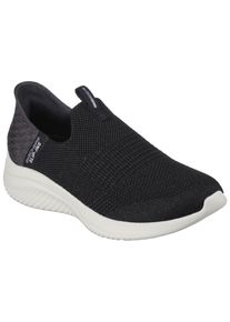 Slip-On Sneaker Skechers "ULTRA FLEX 3.0 - SMOOTH STEP", Damen, Gr. 38, schwarz, Textil, Schuhe Slip-On Sneaker, Schlupfschuh, Slipper, Freizeitschuh in veganer Verarbeitung