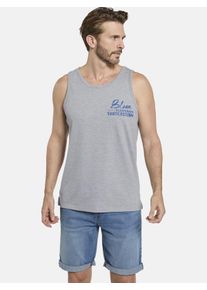 Muskelshirt Jan Vanderstorm "Tanktop FELTON", Herren, Gr. 3XL, silber (silbergrau), Obermaterial: 60% Baumwolle CO. 40% Polyester COOLMAX PES(Coolmax)., Tops Muskelshirt