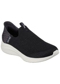 Slip-On Sneaker Skechers "ULTRA FLEX 3.0 - SMOOTH STEP", Damen, Gr. 39, schwarz, Textil, Schuhe Slip-On Sneaker, Schlupfschuh, Slipper, Freizeitschuh in veganer Verarbeitung