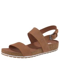 Sandale Timberland "Malibu Waves 2Band Sandal", Damen, Gr. 37,5, braun, Leder, Schuhe Sandale