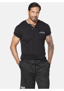 T-Shirt Jan Vanderstorm "Doppelpack T-Shirt MAYKO", Damen, Gr. XXL, grau (grau schwarz), Obermaterial: 88% Baumwolle CO. 12% Polyester COOLMAX PES(Coolmax)., Shirts T-Shirt