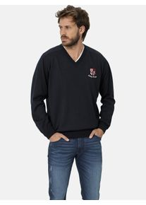 Rundhalspullover Babista "Pullover VELLIANO", Herren, Gr. 48, blau (dunkelblau), Obermaterial: 100% Baumwolle CO., Pullover Rundhalspullover