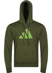 Hoodie adidas Performance "Perfo Script Graphic Hoody" Gr. L, gr&uuml;n, Sweatshirts, Herren, L, Obermaterial: 100% Baumwolle, Hoodie