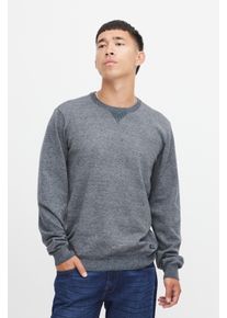 Rundhalspullover Blend "Pullover", Herren, Gr. S, blau (marineblaus), Strick, Obermaterial: 100% Polyester, unifarben, regular fit normal, Rundhals, B&uuml;ndchen, Pullover Rundhalspullover, Kunstfaser