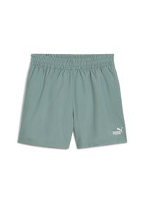 Shorts Puma "ESS TAPE WOVEN SHORTS 5", Herren, Gr. XL, N-Gr, gr&uuml;n (gr&uuml;n moon), Twill, Obermaterial: 100% Polyester, bedruckt, regular fit kniefrei, Hosen Shorts, aus Polyester, mit Eingrifftaschen, Regular Fit